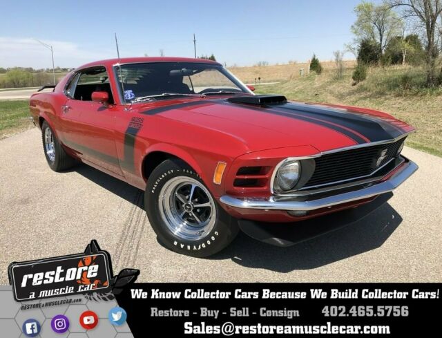 1970 Ford Mustang BOSS 302ci - 4 Speed, Red, Fully Restored