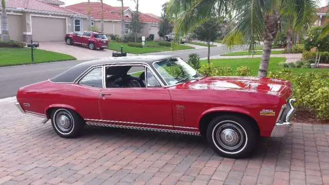 1970 Chevrolet Nova Cranberry Red with vinyl top