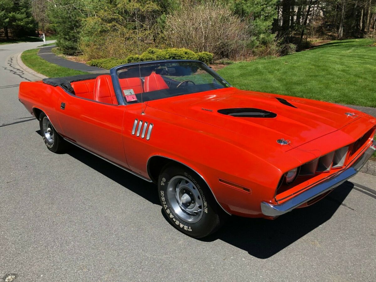 1971 Plymouth Barracuda super rare two tone orange and black interior