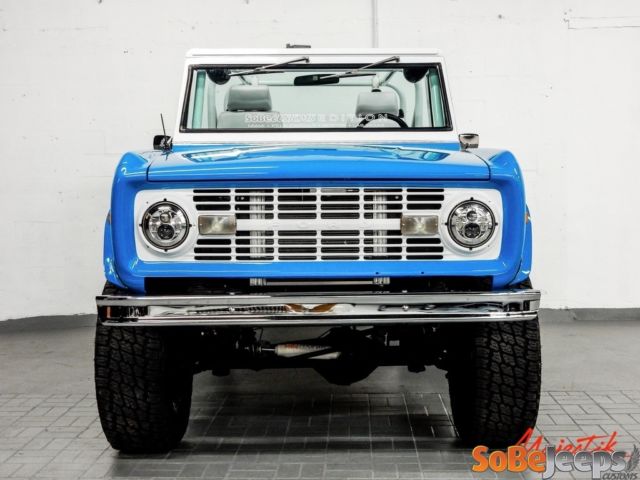 1971 Custom Ford Bronco Completly Restored Blue White Classic Suv For Sale