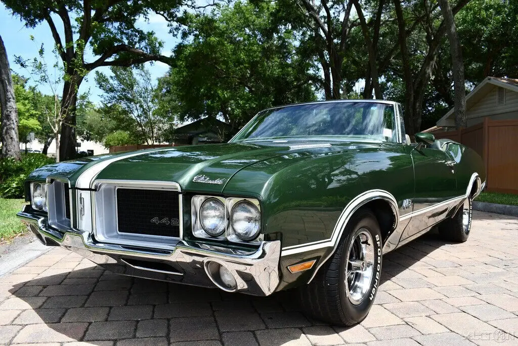 1971 Oldsmobile 442 Convertible #s Matching Documented 16,370 Miles