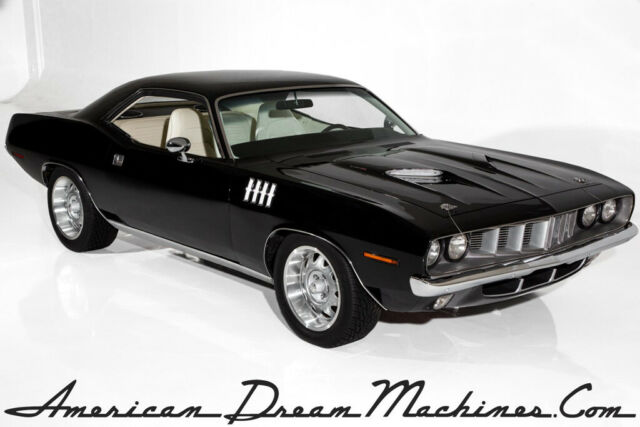 1971 Plymouth Barracuda Gorgeous Black W/ White Bucket Seats 340 4-Speed