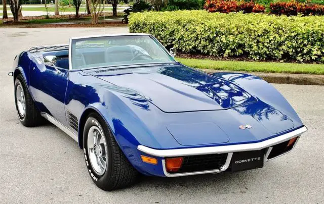 1972 Chevrolet Corvette Convertible 2-Tops A/C PS PB 350 V8