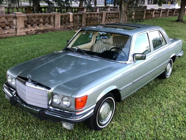 1973 Mercedes-Benz S-Class 861 Silver-Green Metallic ext., Parchment int.