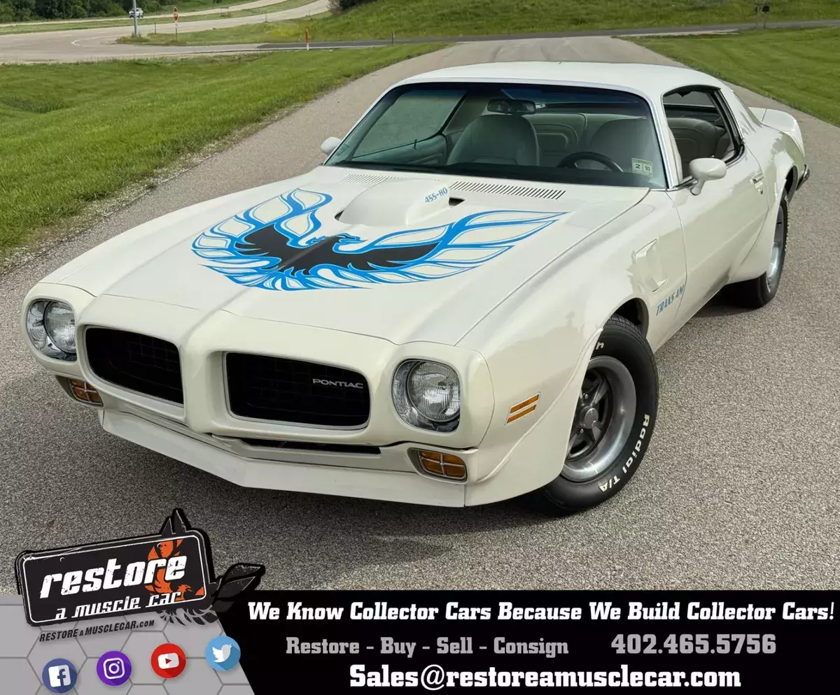 1973 Pontiac Trans Am 455ci - V8, Auto, AC, Cameo White, Numbers Match