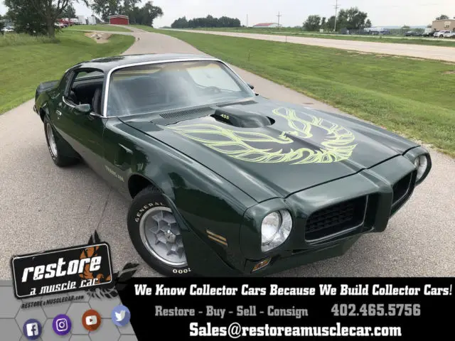 1973 Pontiac Trans Am - Brewster Green 455 Automatic, PHS Documented