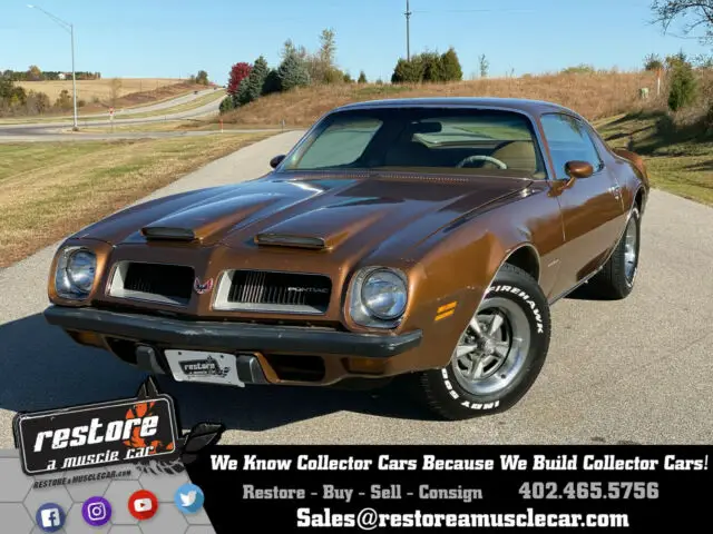 1974 Pontiac Firebird 400 - Auto, AC, Window Sticker, Crestwood Brown