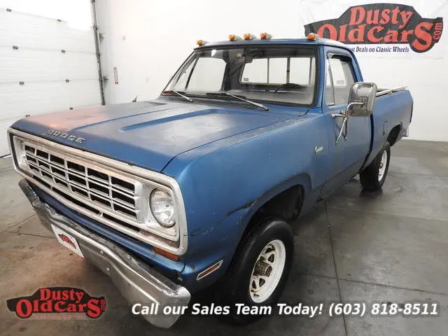 1975 Dodge Power Wagon Runs Needs Work 318V8 Good Resto Project