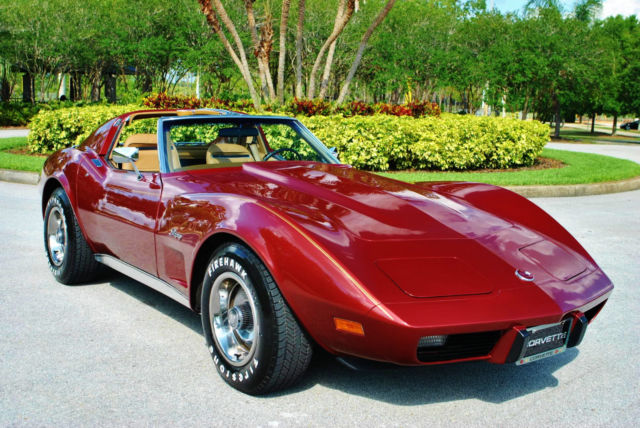 1975 Chevrolet Corvette T-Tops Numbers Matching 350 4-Speed Leather A/C