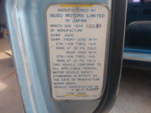 1982 Isuzu Other Standard