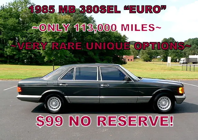 1985 Mercedes-Benz 500-Series S CLASS - 380SEL - 380 SEL