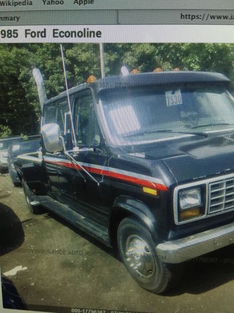 1985 Ford E-Series Van Black and Gray