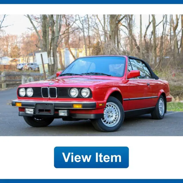 1987 BMW 3-Series E30 Convertible Sport 5Speed Manual Serviced CARFAX