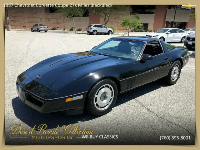 1987 Chevrolet Corvette 27k Miles Black/Black