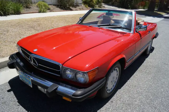 1988 Mercedes-Benz SL-Class CONVERTIBLE IN 'SIGNAL RED' WITH 80K MILES!