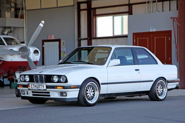 1988 BMW E30 325iS Alpine White / Black Leather Plastic Bumpers Crack-Free ...