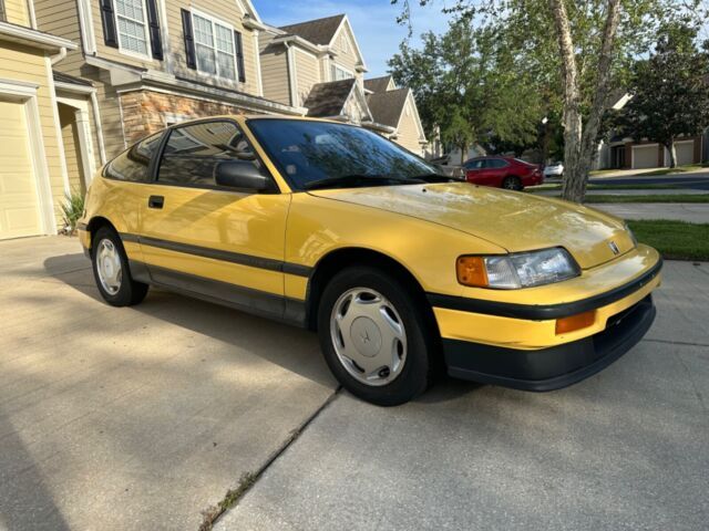 1988 honda crx si coupe 2-door barbados yellow 2-owners from new for sale