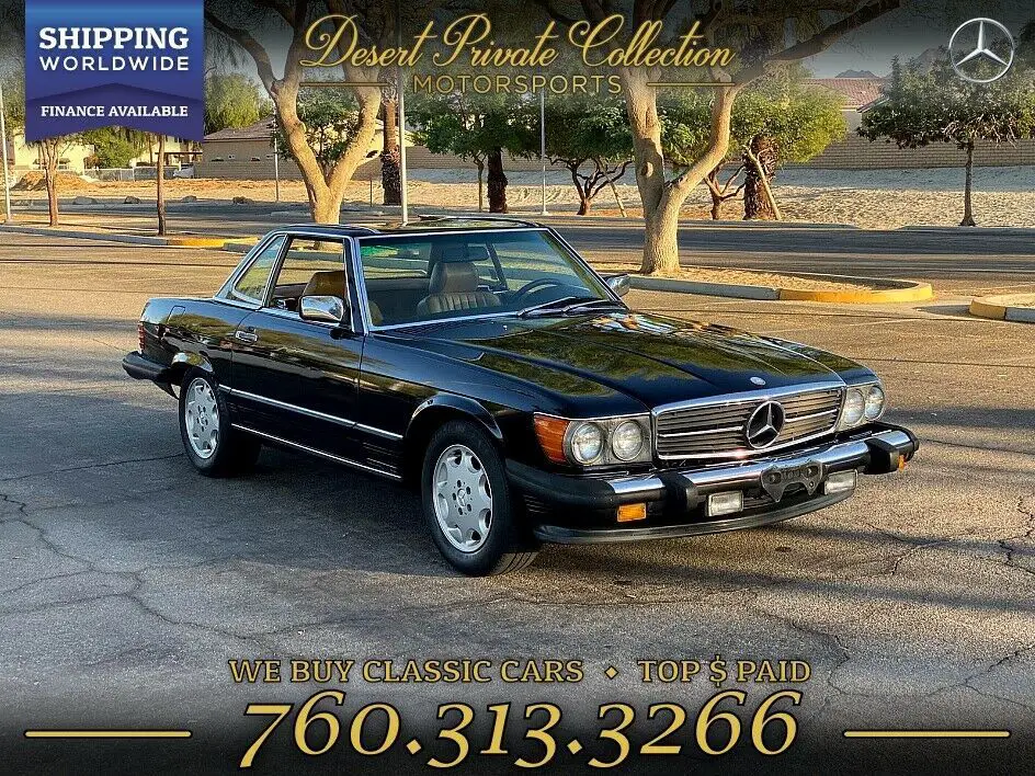 1988 Mercedes-Benz 560 black on beige 560SL