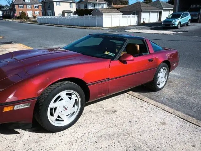 1989 Chevrolet Corvette Maroon with saddle