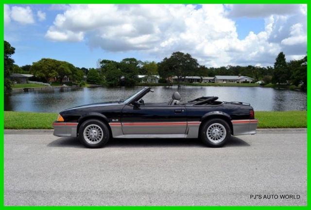 1989 Ford Mustang Survivor car showing 23,806 miles. 5.0L fuel V8