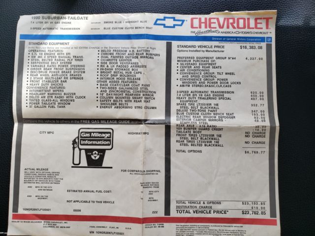 1990 Chevrolet Suburban 2500 Scottsdale