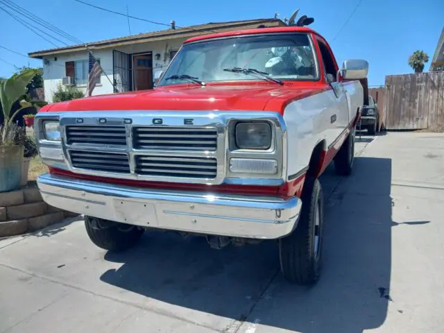 1991 Dodge D-Series Pickup Red 4WD Manual D/W 300 for sale