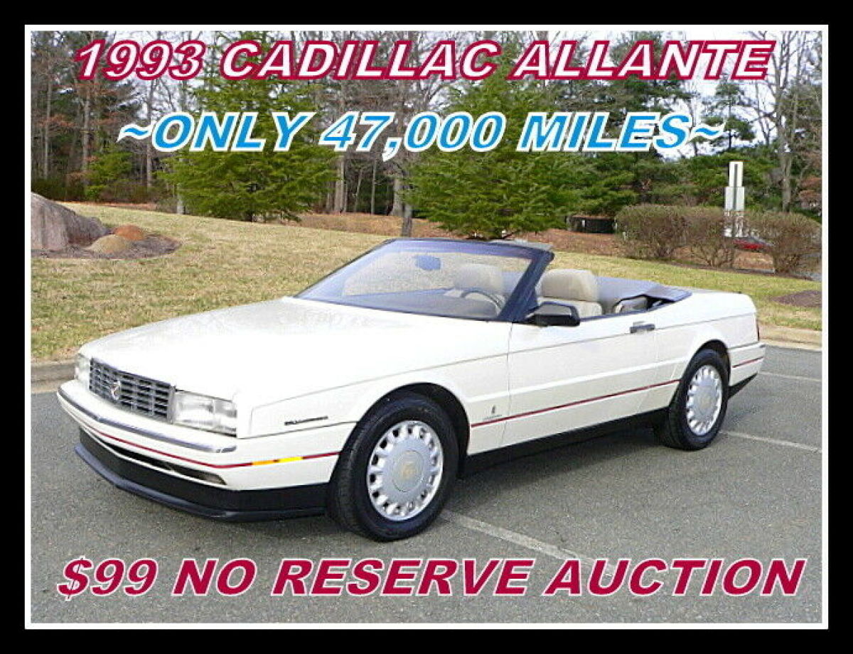 1993 Cadillac Allante 2 DOOR CONVERTIBLE  ~$99 No Reserve~