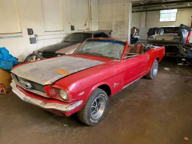 1966 Ford Mustang 4 SPEED CANDY APPLE RED CONVERTIBLE