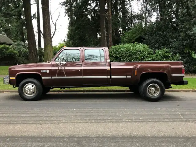 2 OWNER 83 GMC SIERRA 3500 3+3 CREW CAB 4X4 DIESEL ONLY 43,104 ORIG ...