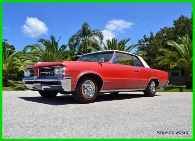 1964 Pontiac GTO 389 V8 4-Speed Rare Sunfire Red  Ivory Cordova top