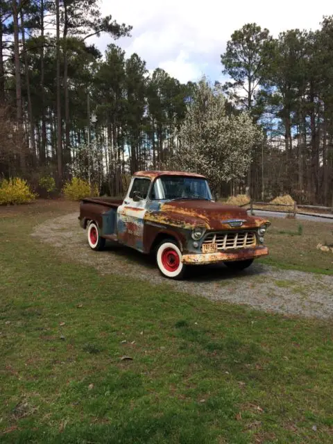 1955 Chevrolet Other Pickups Deluxe cab with big back window.