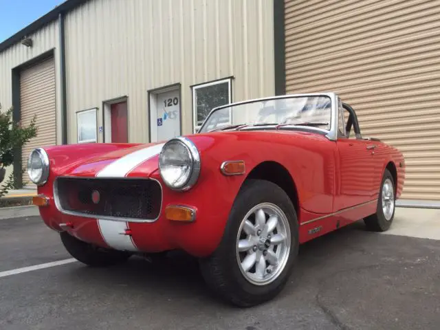 1973 MG Midget Black with white stripe