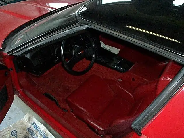 1985 Chevrolet Corvette red leather