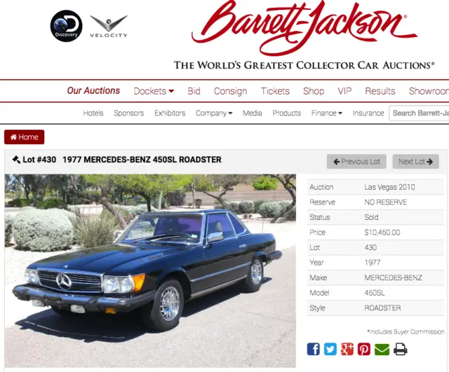 1977 Mercedes-Benz SL-Class 450 SL