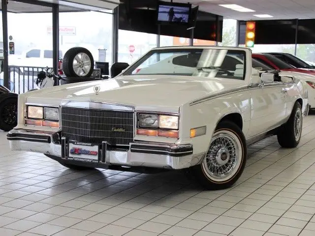 1985 Cadillac Eldorado Biarritz Convertible TRIPLE WHITE New Vogues Super Clean