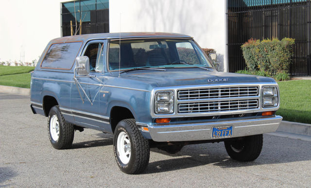 1979 Dodge Ramcharger SE 4x4 Convertible, 89k Orig, One Owner