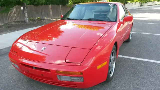 1989 Porsche 944 S2 Guards Red Coupe w/Linen partial leather int.