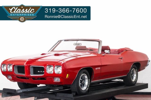 1970 Pontiac GTO Convertible with bucket seats stereo Rally Wheels