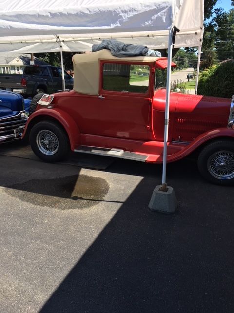 1929 ford sport coupe red