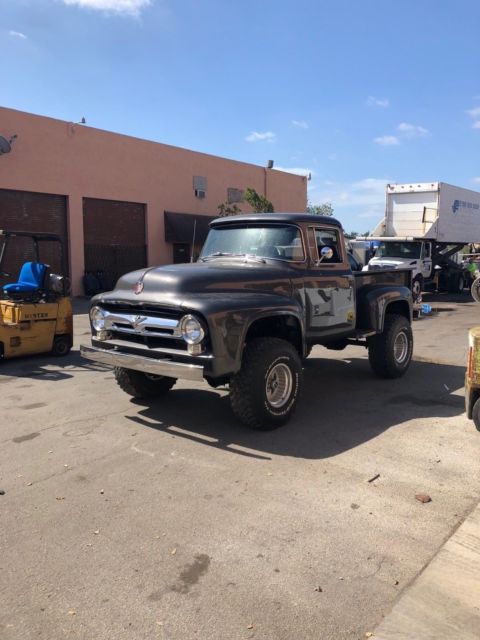 1956 Ford F-100 GunMetal Clear over Dark grey interior