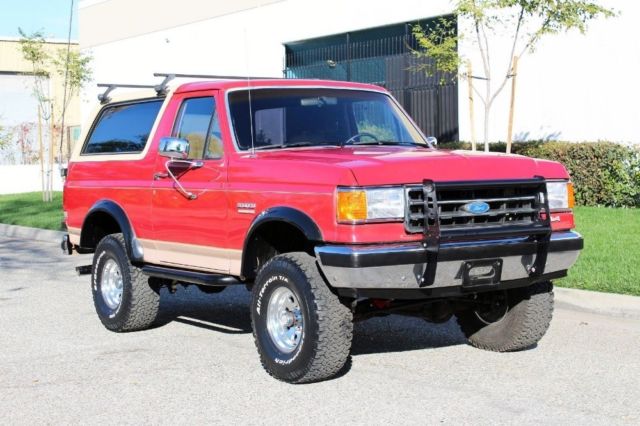 1989 Ford Bronco -EDDIE BAUER 4X4-A/C-PS-5.0L-2 OWNER-100% RUST FRE
