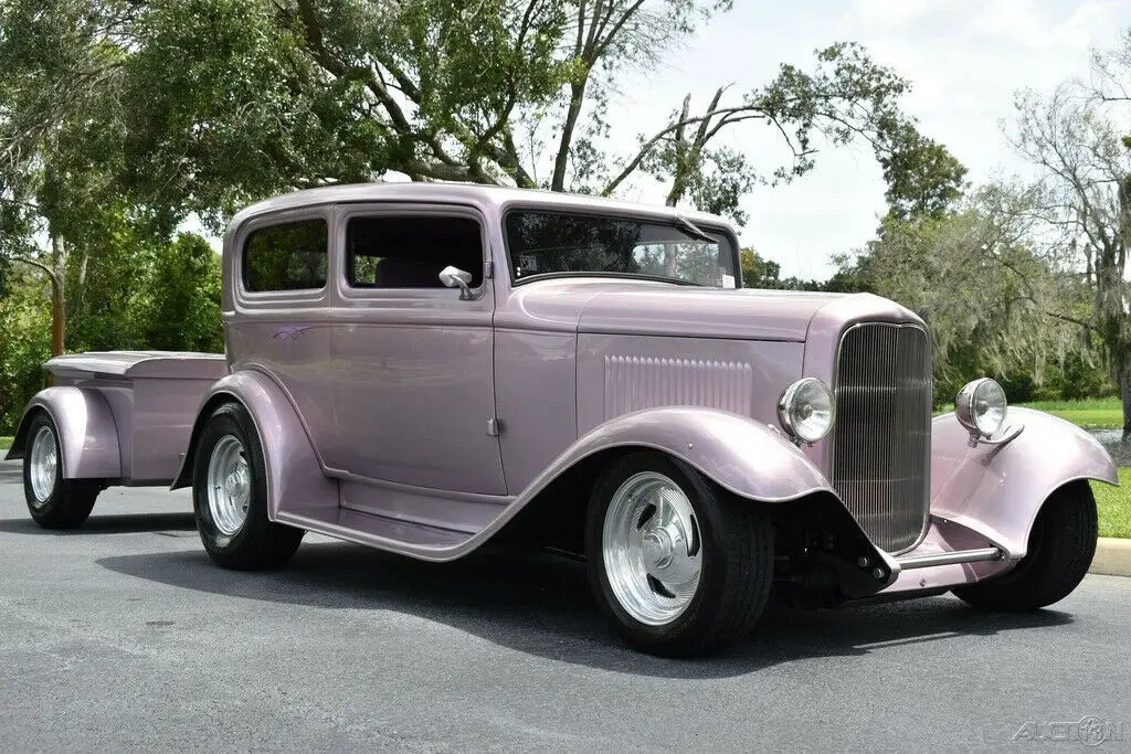 1932 Ford Sedan Custom Chop Top Show Car! Matching Trailer! Vintage A/C