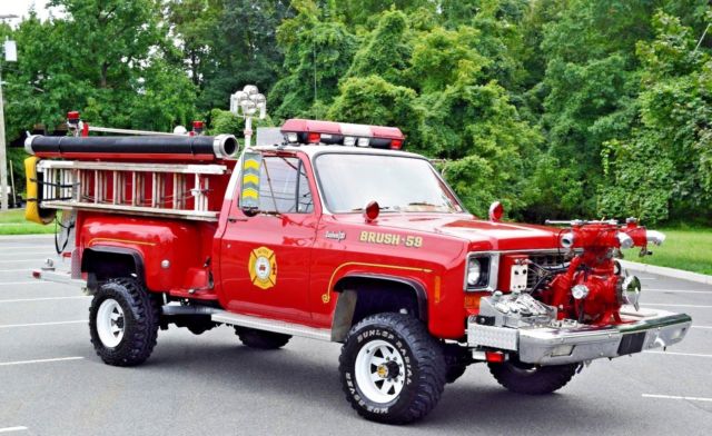 1974 Chevrolet C/K Pickup 3500 K30 4x4 454 STEPSIDE FIRE TRUCK W/33K ORG MILES