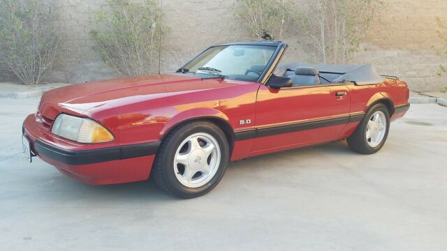 1987 Ford Mustang Scarlet Red Immaculate Original Paint  LX  5.0  1988 1989