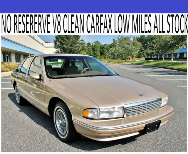 1994 Chevrolet Caprice NO RESERVE V8 Clean CARFAX 90k 2 Owner