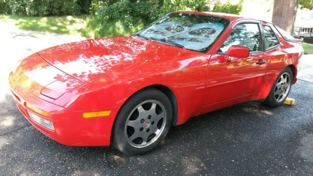 1989 Porsche 944 S2 Guards Red Coupe w/Linen partial leather int.