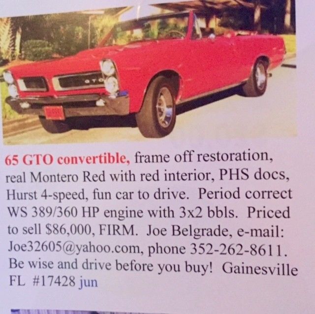 1965 Pontiac GTO Premium