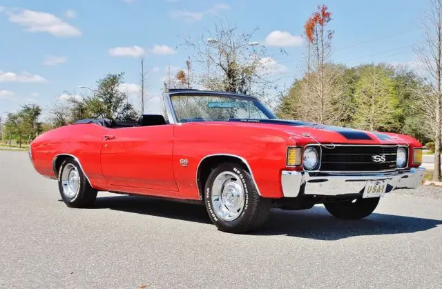 1972 Chevrolet Chevelle SS Convertible 454 Buckets Disc Brakes Factory A/C