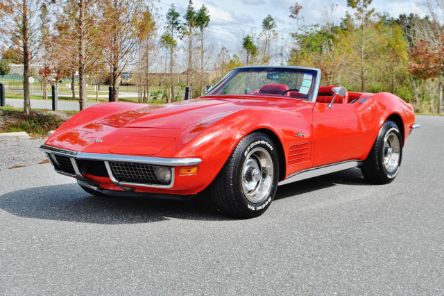 1971 Chevrolet Corvette Convertible 350 V8 with 4 speed and factory ac!