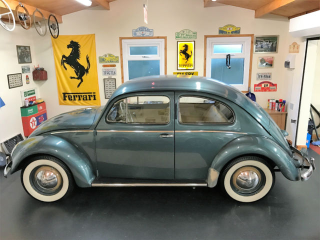1954 Volkswagen Beetle - Classic CKD Mottled Ivory with blue piping